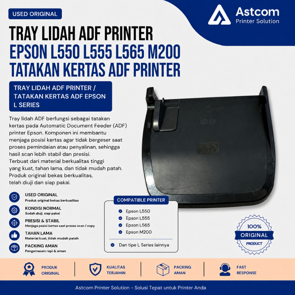 Tray ADF Epson L550 L555 L565 M200 Original Bekas | Tatakan Kertas ADF Printer Epson