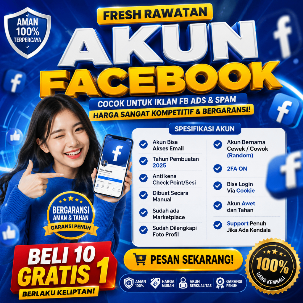 Akun Facebook OLD 2025 Data Super Lengkap + Akses Email OUTLOOK BERGARANSI