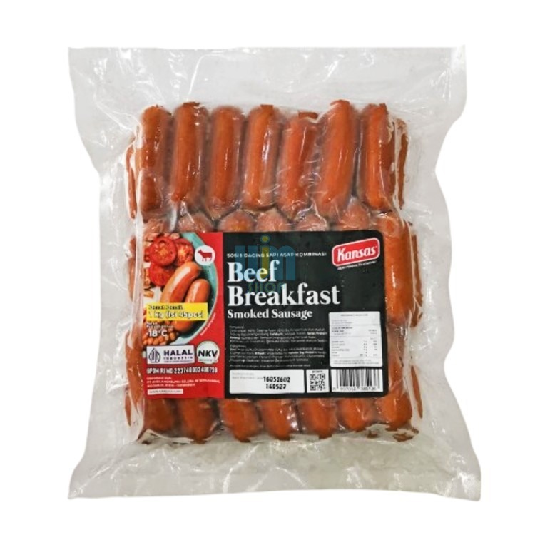 Sosis Kansas Breakfast Sausage Smoked 1kg - 40pcs
