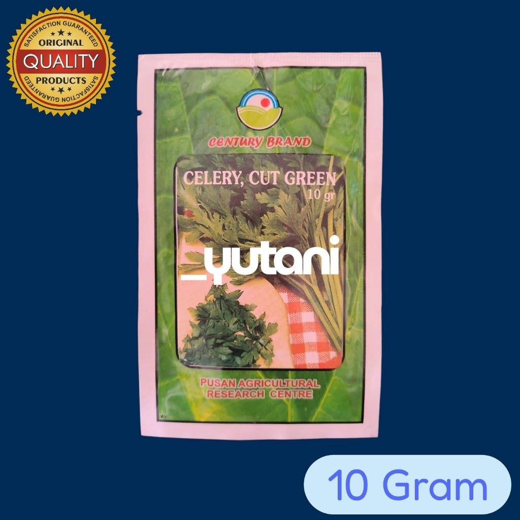 yutani CELERY CUT GREEN 10 Gram Benih Seledri Century Brand