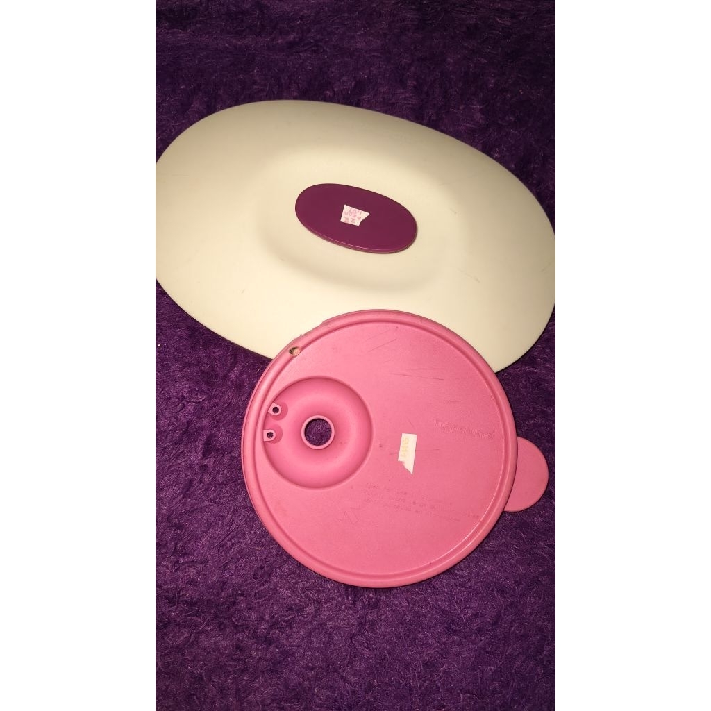 Tupperware Tutup Blossom Ungu Tua Panjang 28cm bisa untuk 600ml dan 1,8L dan Tutup Cwl kecil PL + AD