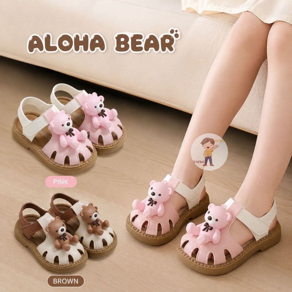 BYNINO ALOHA BEAR Sandal Balita Anak Laki Perempuan Lucu