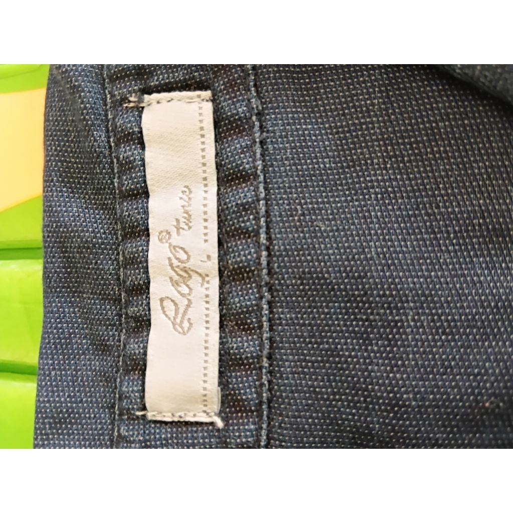 Tunik bahan jeans merk logo