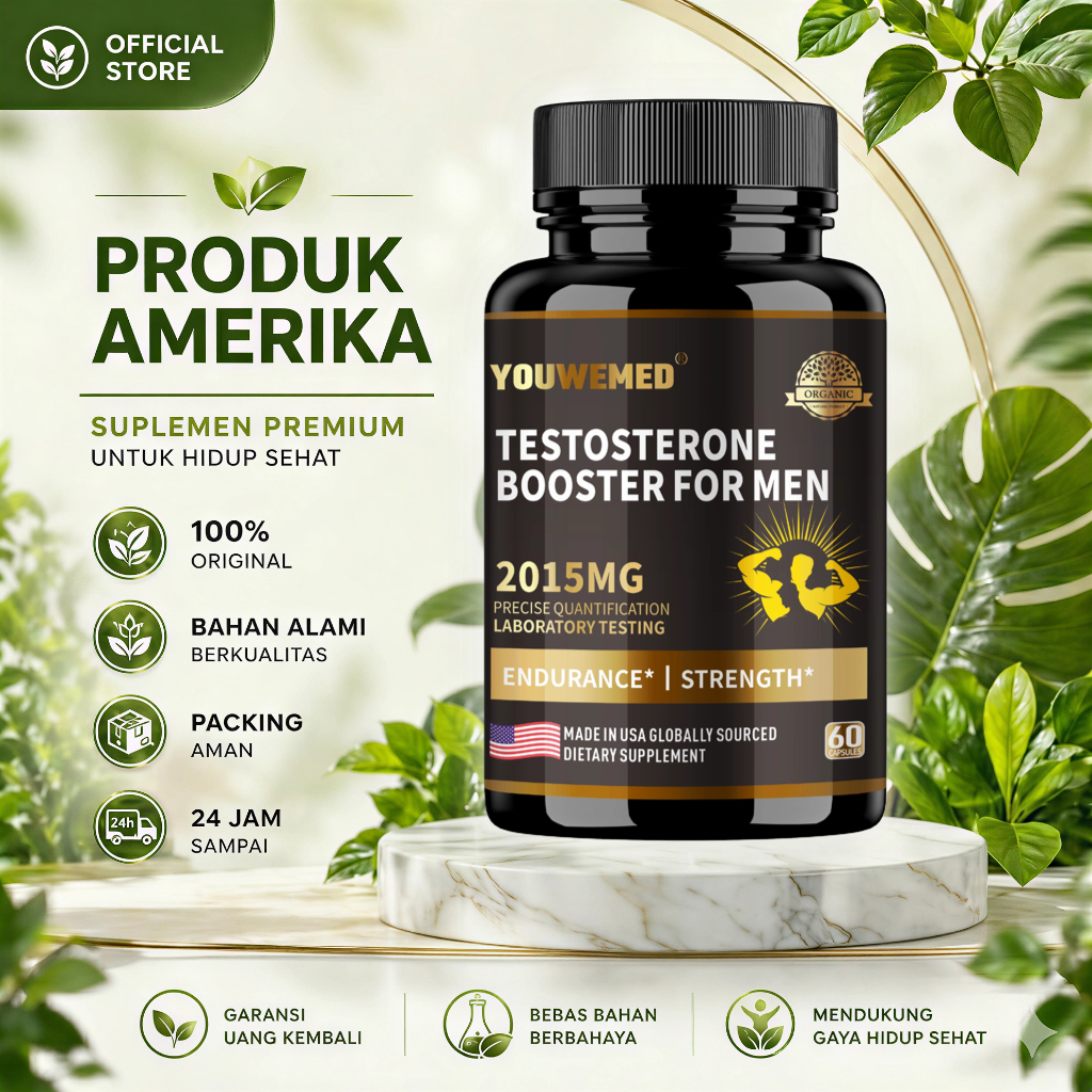 Testosterone Booster Mendukung Vitalitas dan Energi Pria 60 Kapsul