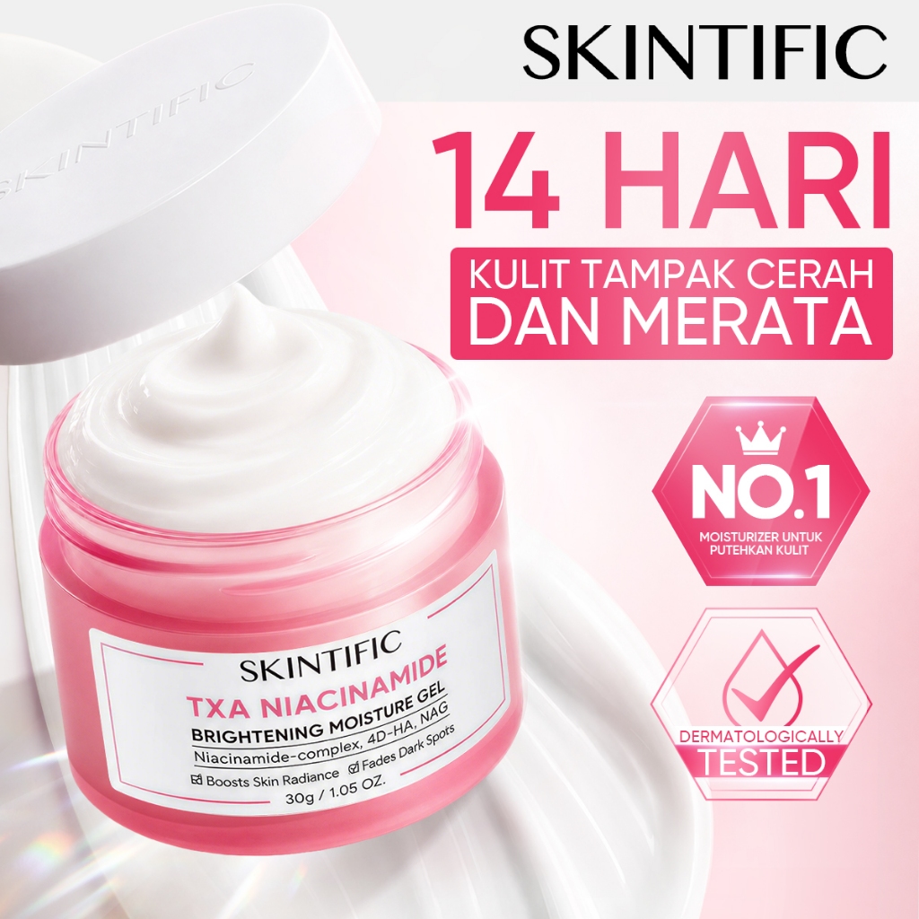 SKINTIFIC - TXA Niacinamide Brightening Cream- Wajah Krim Untuk Kulit Kusam/Berjerawat/All Skin Type