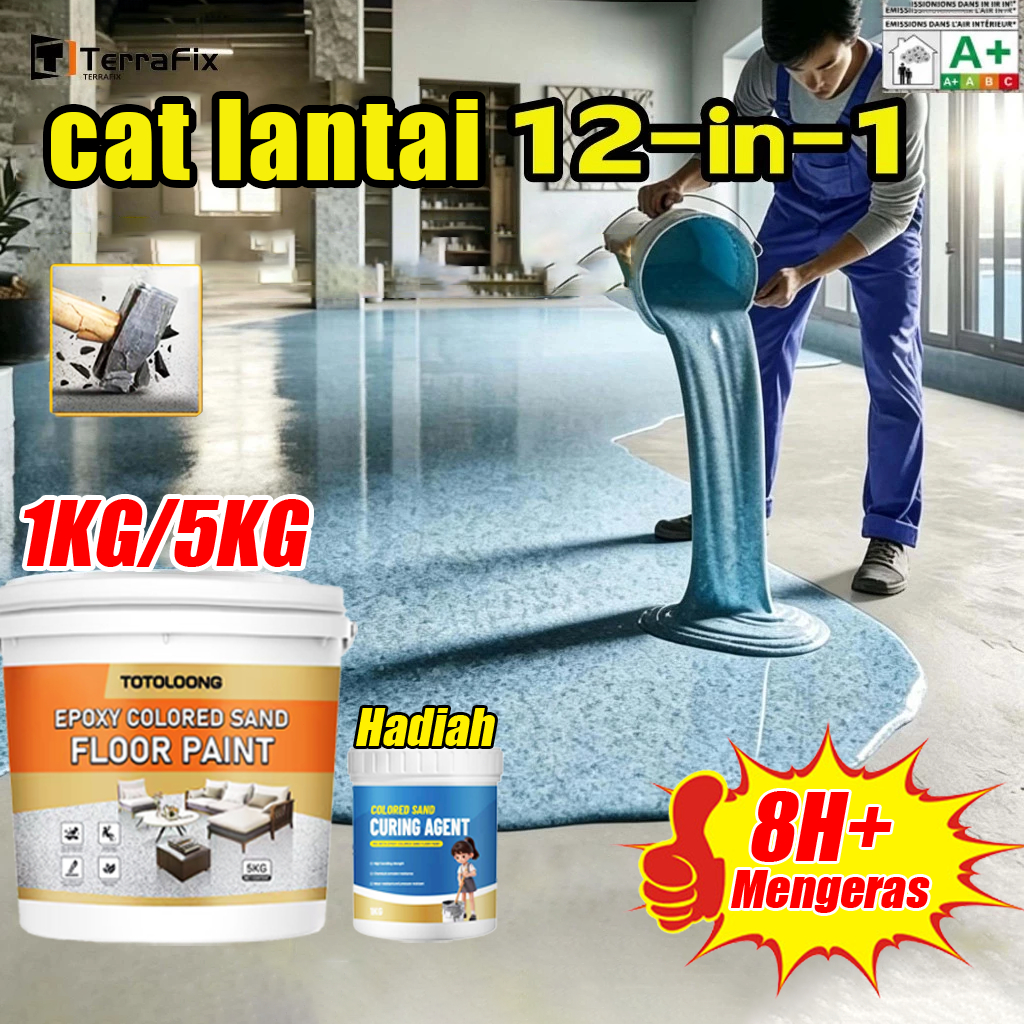 cat lantai 10 dalam 1 Cat Lantai Cocok untuk Bengkel Gudang Pabrik Garasi Tahan air tahan lembab dan