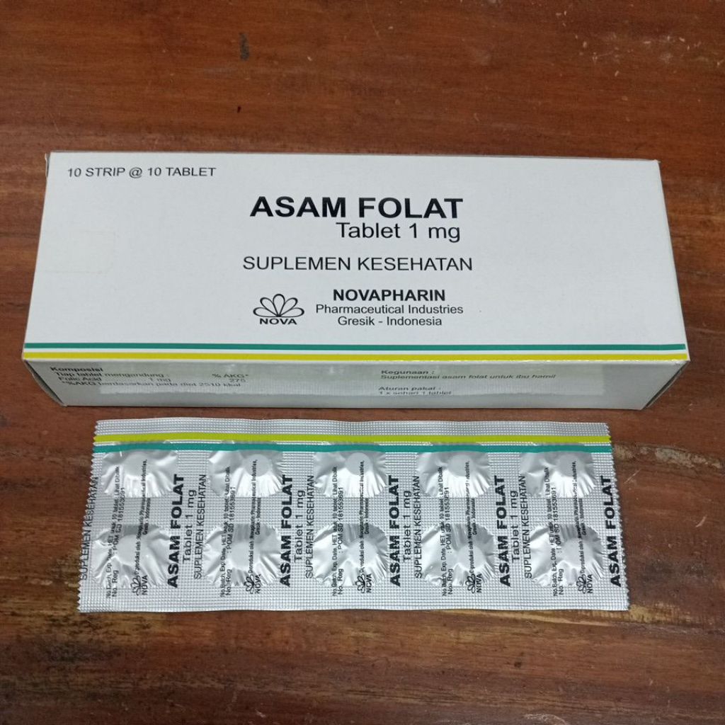 Asam Folat tablet 1 strip 10 tablet