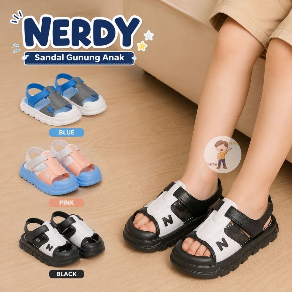 BYNINO NERDY Sandal Gunung Anak Laki Laki Perempuan  SNEAKERS PREMIUM