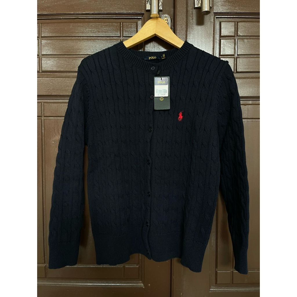 Preloved Cardi Cable Knit Polo Indo
