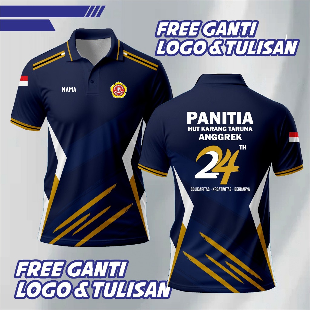 JERSEY PANITIA JERSEY ORGANISASI BAJU KARANG TARUNA FULL PRINTING BISA GANTI LOGO DAN TULISAN