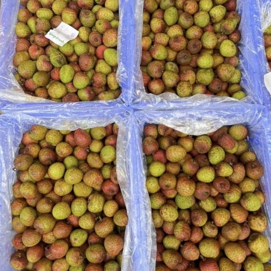 Buah Leci Madu Fresh 1 Box Isi 5 kg / Leci Madu 1 Krat Isi 5 kg