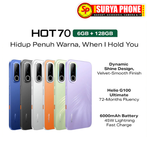 INFINIX HOT 70 RAM 6GB / 128GB