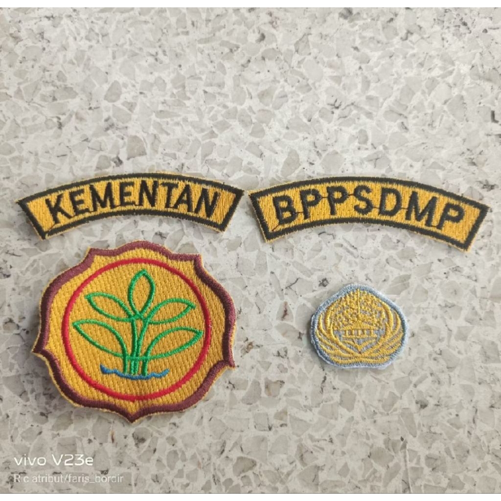 BET BORDIR LAMBANG PERTANIAN LOGO KEMENTAN / BPPSDMP KEMENTRIAN PERTANIAN