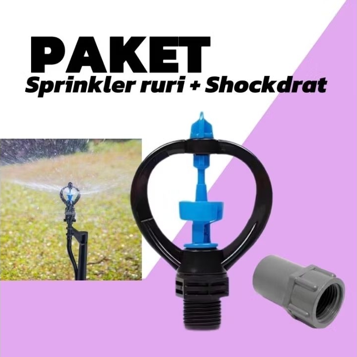PAKET Sprinkler Ruri + Shockdrat Tinggal Pasang Sprinkler Taman Pertanian