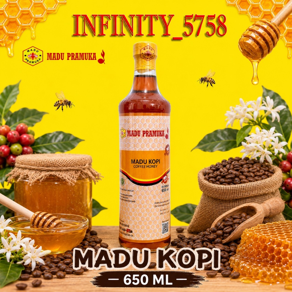 MADU PRAMUKA MADU KOPI 650 ML (MADU ASLI)