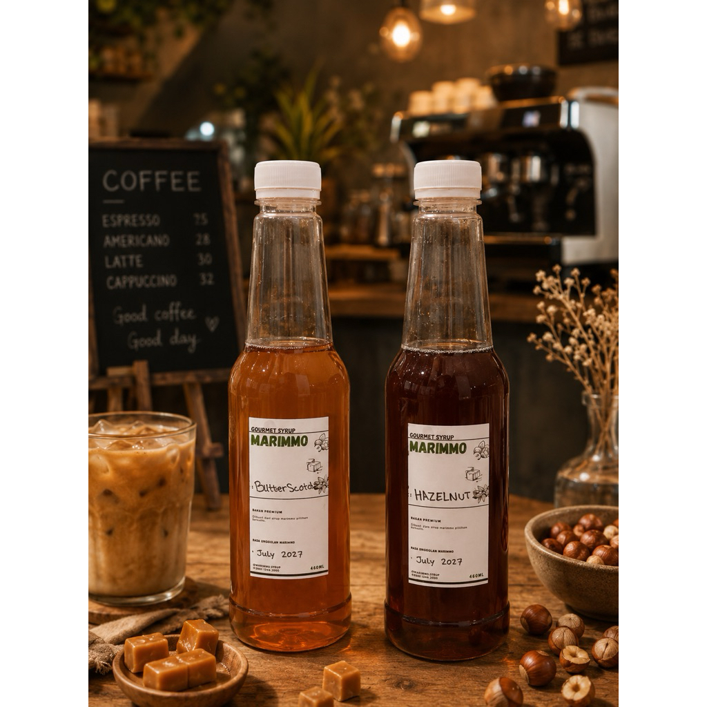 syrup kopi ButterScoth syrup hazelnut latte syrup MARIMMO syrup lokal syrup kopi latte