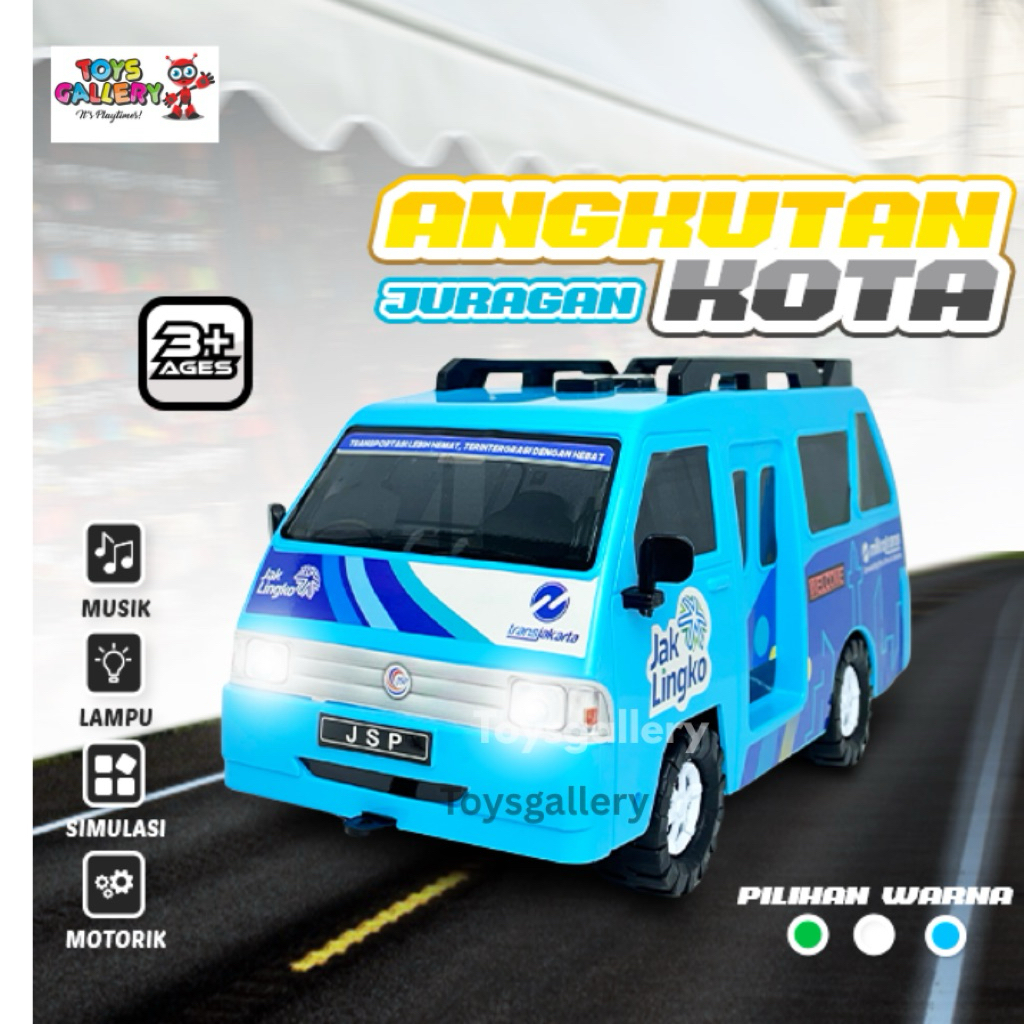 Toysgallery Mainan Mobil TELOLET BASURI Juragan Angkutan Kota TELOLET JSP M-01 / Mainan Mobil Angkot