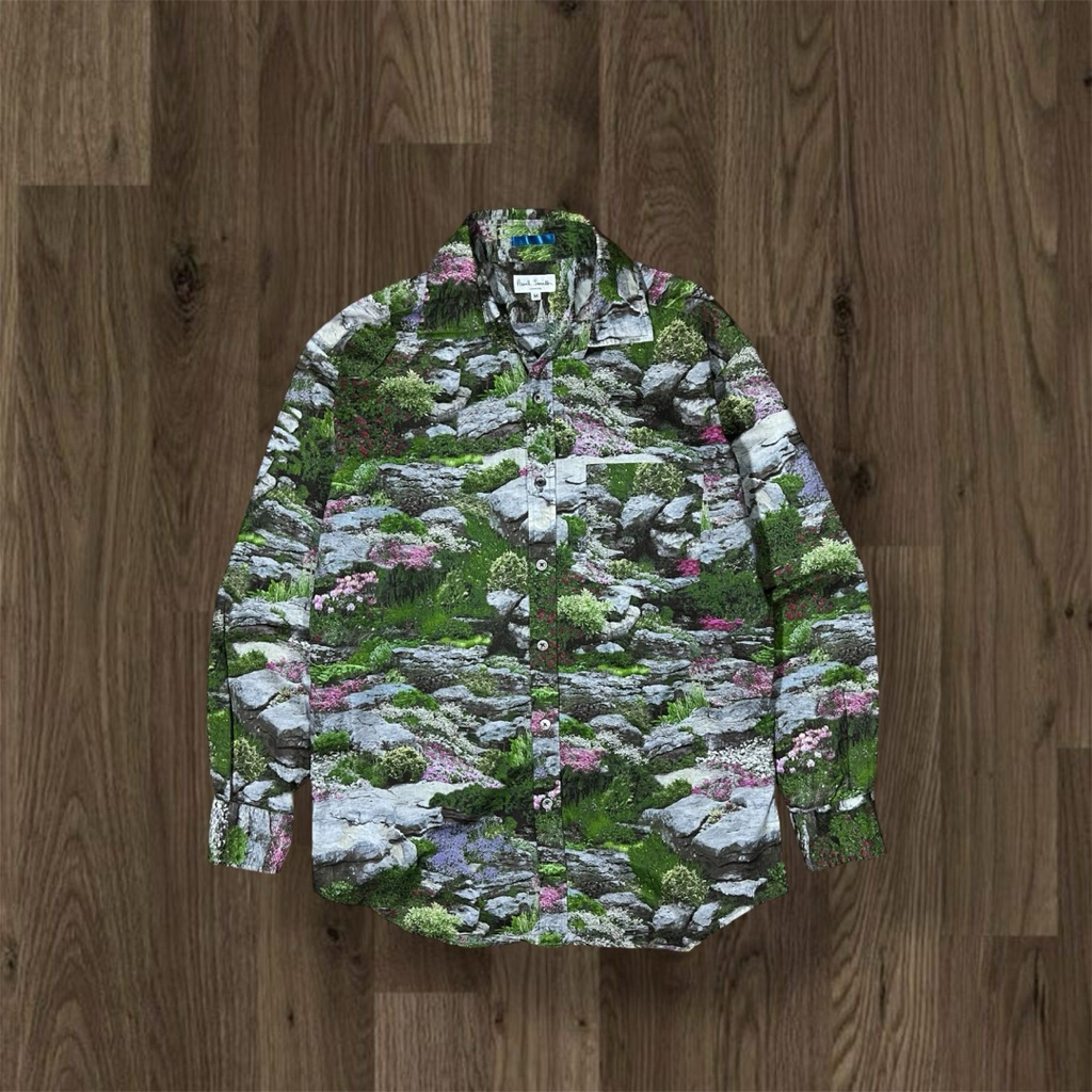 OUTER SHIRT FLORAL GARDEN REALISTIC PAUL SMITH LONDON RARE ITEM