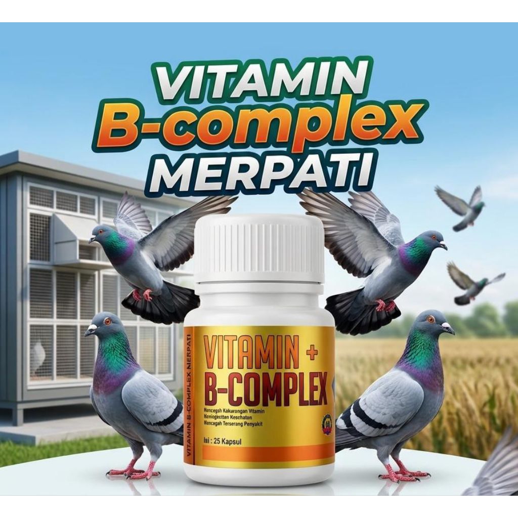 Vitamin b-complex merpati isi 25 kapsul