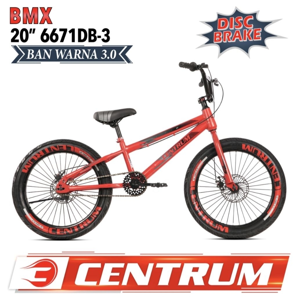 Sepeda BMX 20 Centrum ban jumbo 3.0 rem cakram