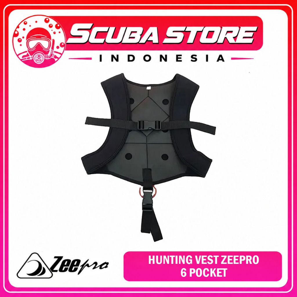 Weight Vest Zeepro 6 Pocket Quick Release Buckle Jacket Jaket Rompi Selam Scuba Diving Freediving Sp