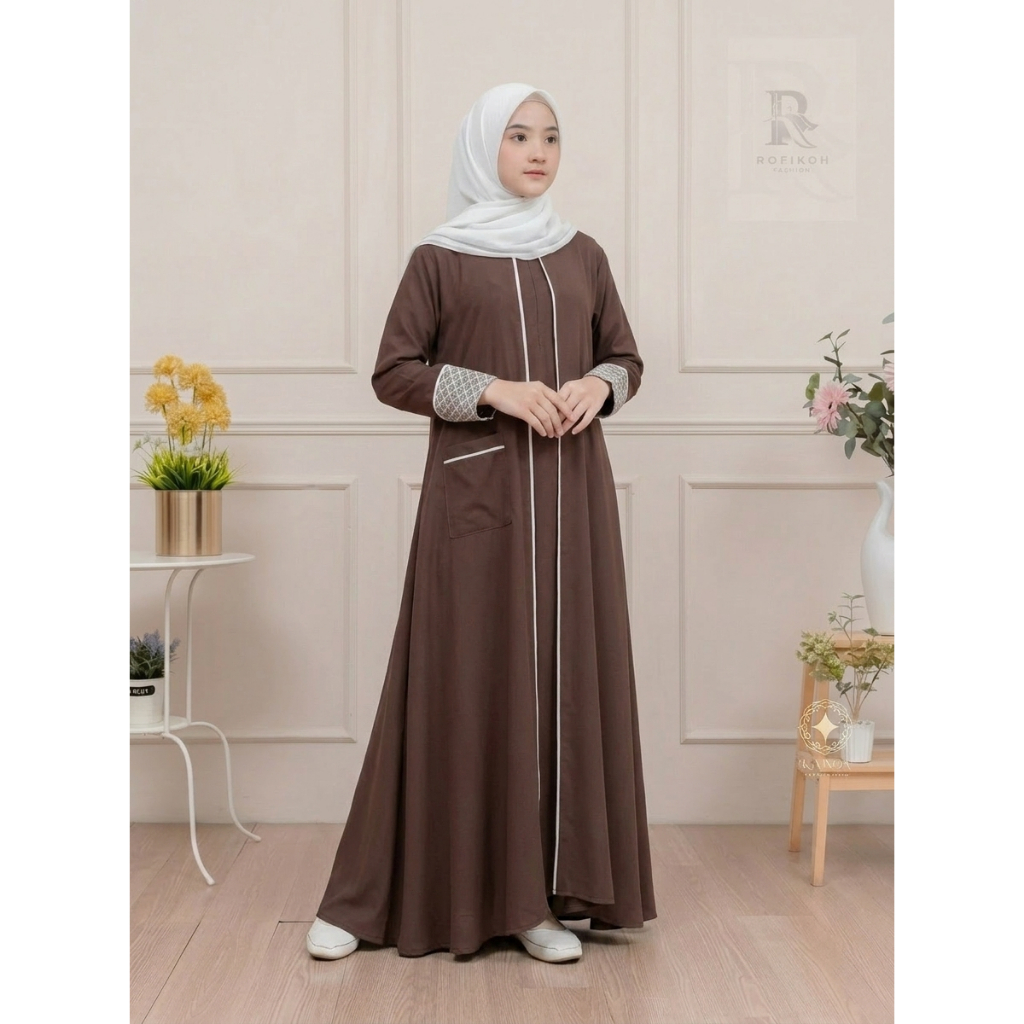 Abaya  Anak dan Remaja Perempuan / Set Abaya Anak / Set Abaya Remaja / Set Abaya  Anak Remaja