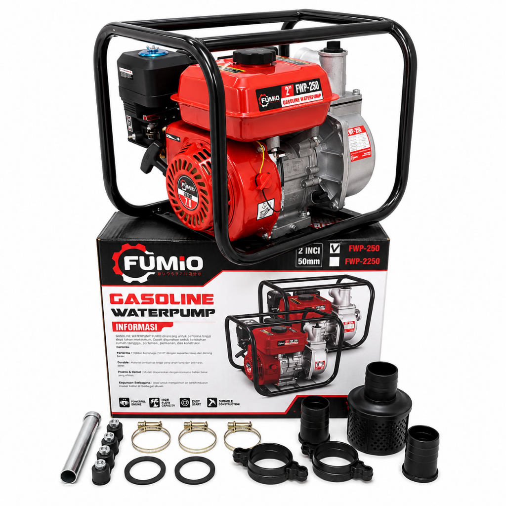 Mesin Pompa Air Bensin Alkon 3 Inch - Daya Hisap Kuat, Pengoperasian Mudah, Impeler Lebar TIGER MESI