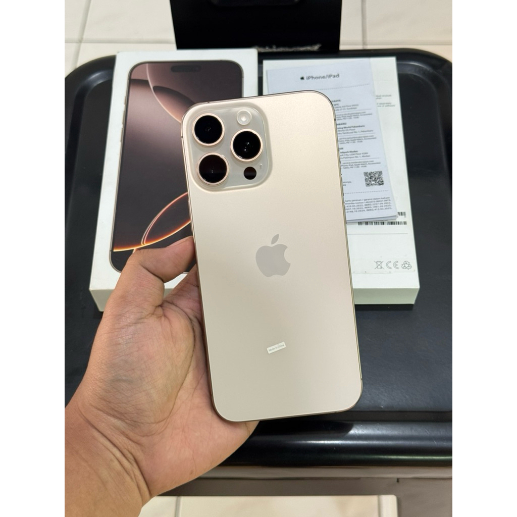 iphone 16 pro max 256gb ibox second deasert titanium