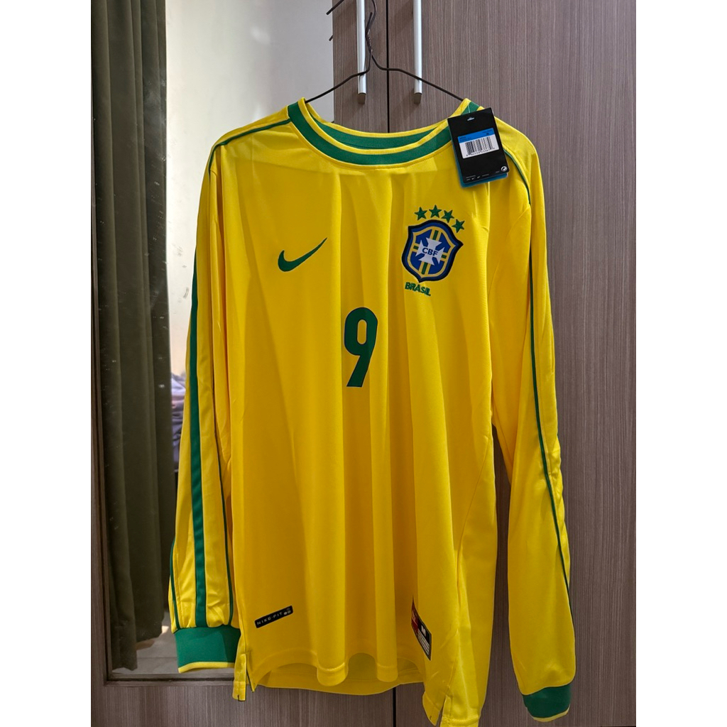 R9 Brazil 1998 BNWT Jersey LongSleeve GradeOri Size M