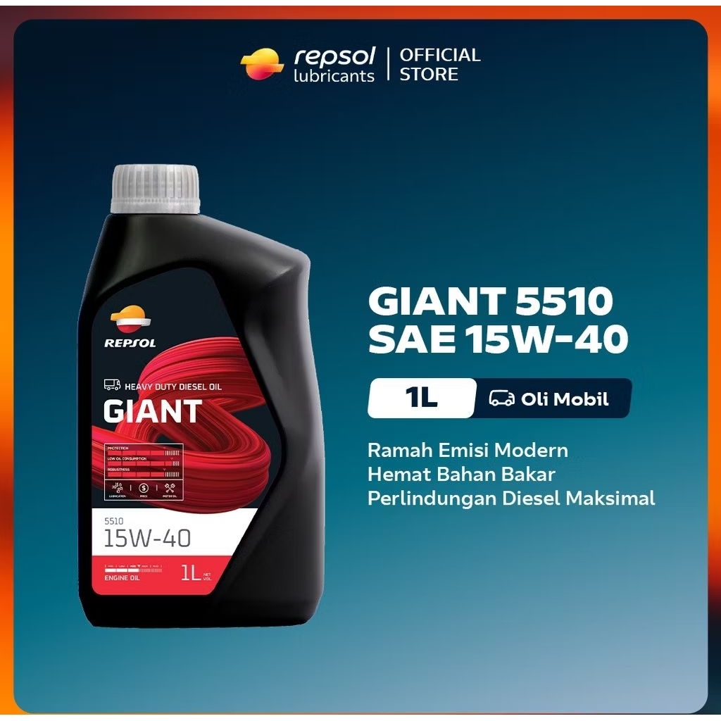 OLI MOBIL DIESEL REPSOL GIANT 7530 SAE 15W-40 1 LITER