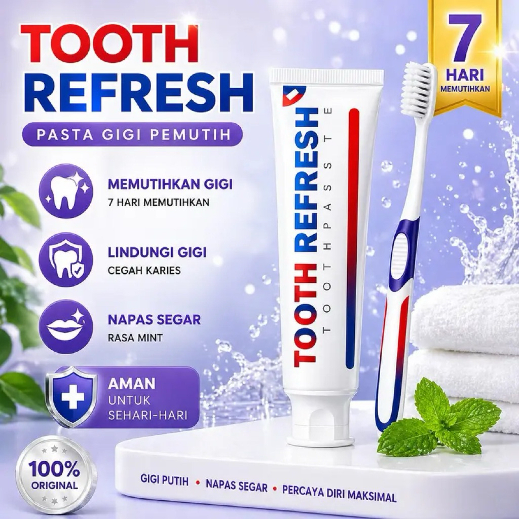Tooth Refresh Toothpaste  Safe And Gentle 50g