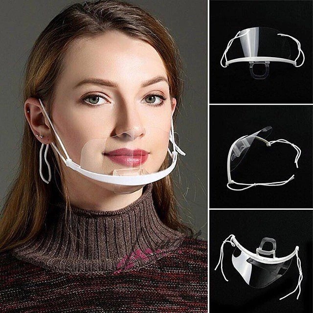 GROSIR KOSMETIK Masker Masak Penutup Mulut Transparan Masker Plastik Penutup Mulut Restoran Transpar