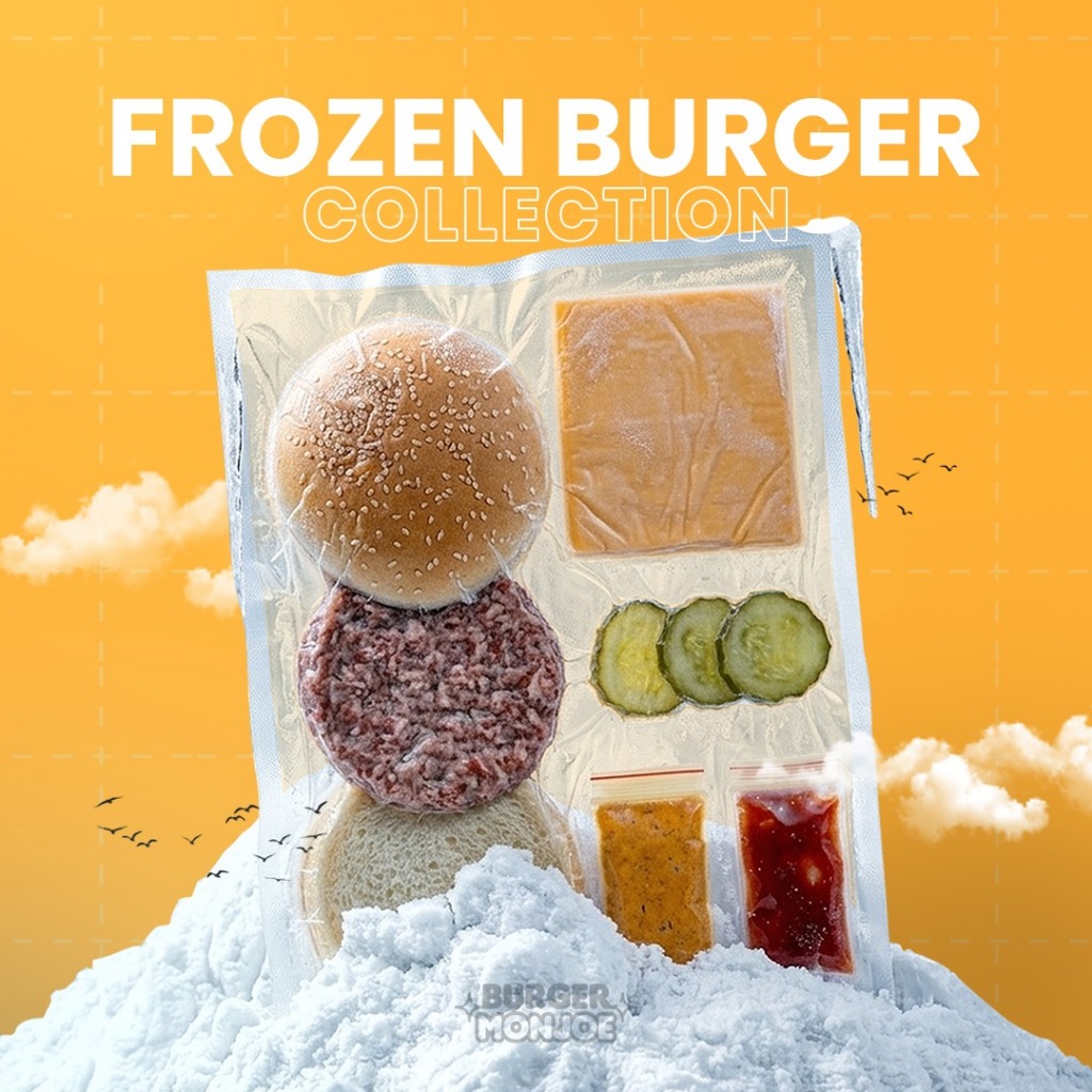 Burger Chicken Frozen & Burger Beef Frozen - Burger Monjoe - Makanan Siap Saji