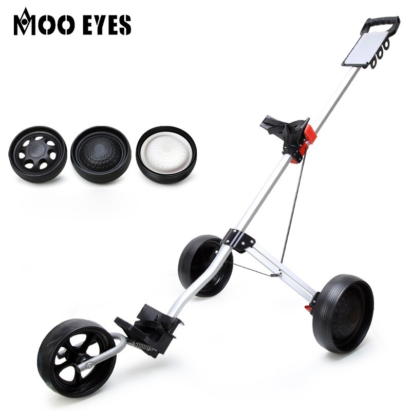 PGM Golf Trolley Foldable Cart with Bag Three Wheeled Push Cart 3 Wheels | Troli Golf 3 Roda