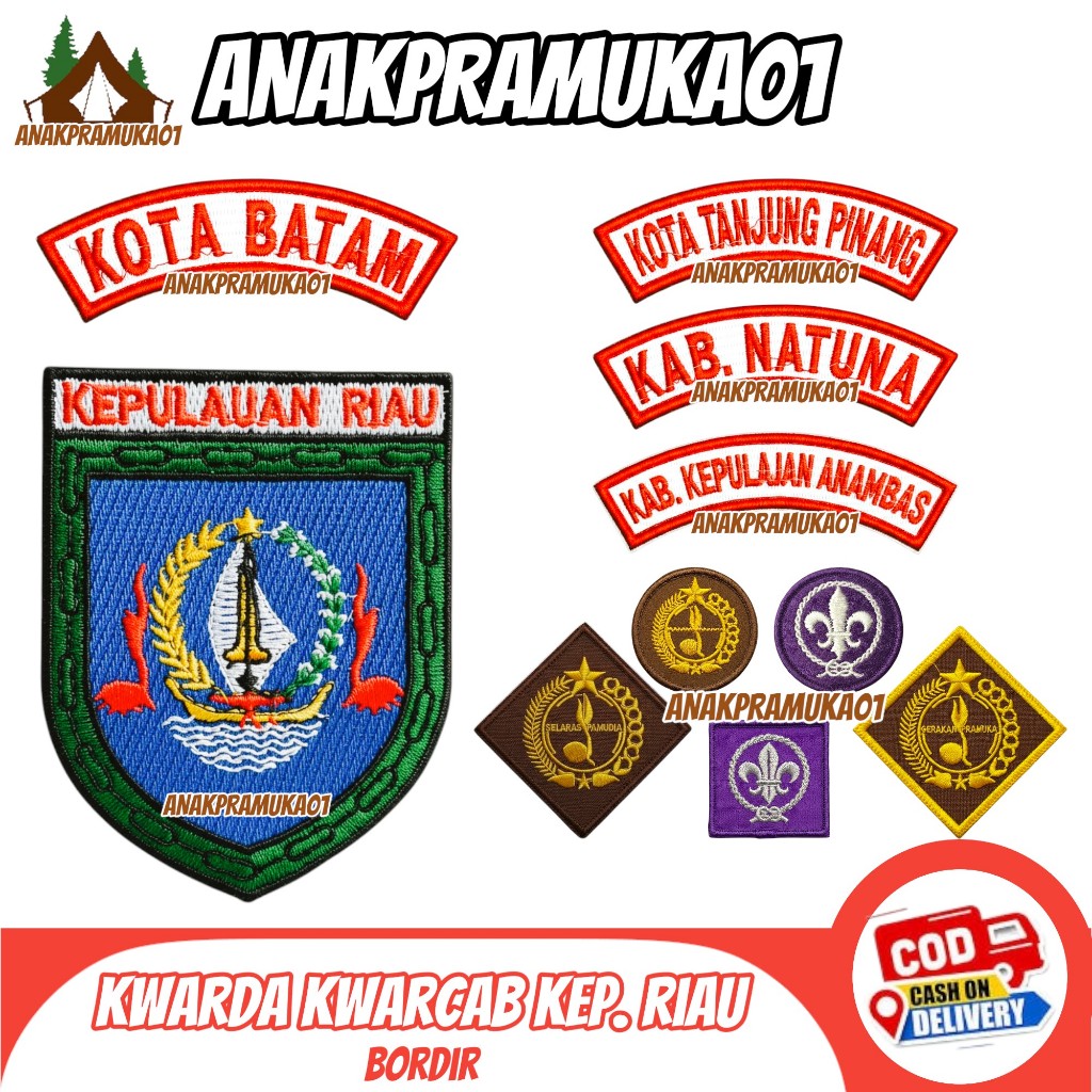 Badge bed Atribut Pramuka kwarda | kwarcab KEPULAUAN RIAU lokasi pramuka seluruh KEPULAUAN RIAU bord