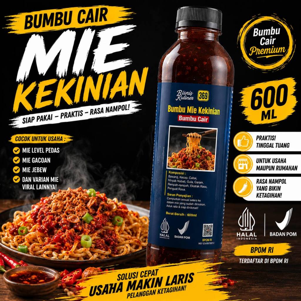 Minyak Bumbu Cair Untuk Usaha Makanan Yang Viral Kaya Mie Gacoan Jebew Kobong