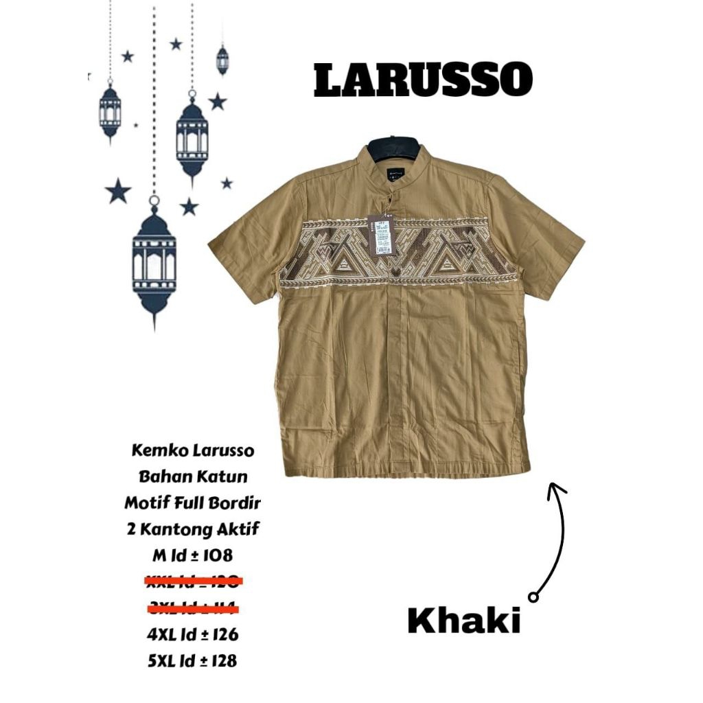 (GITA BRANDED) MURAHH KEMEJA KOKO LARUSSO ORIGINAL