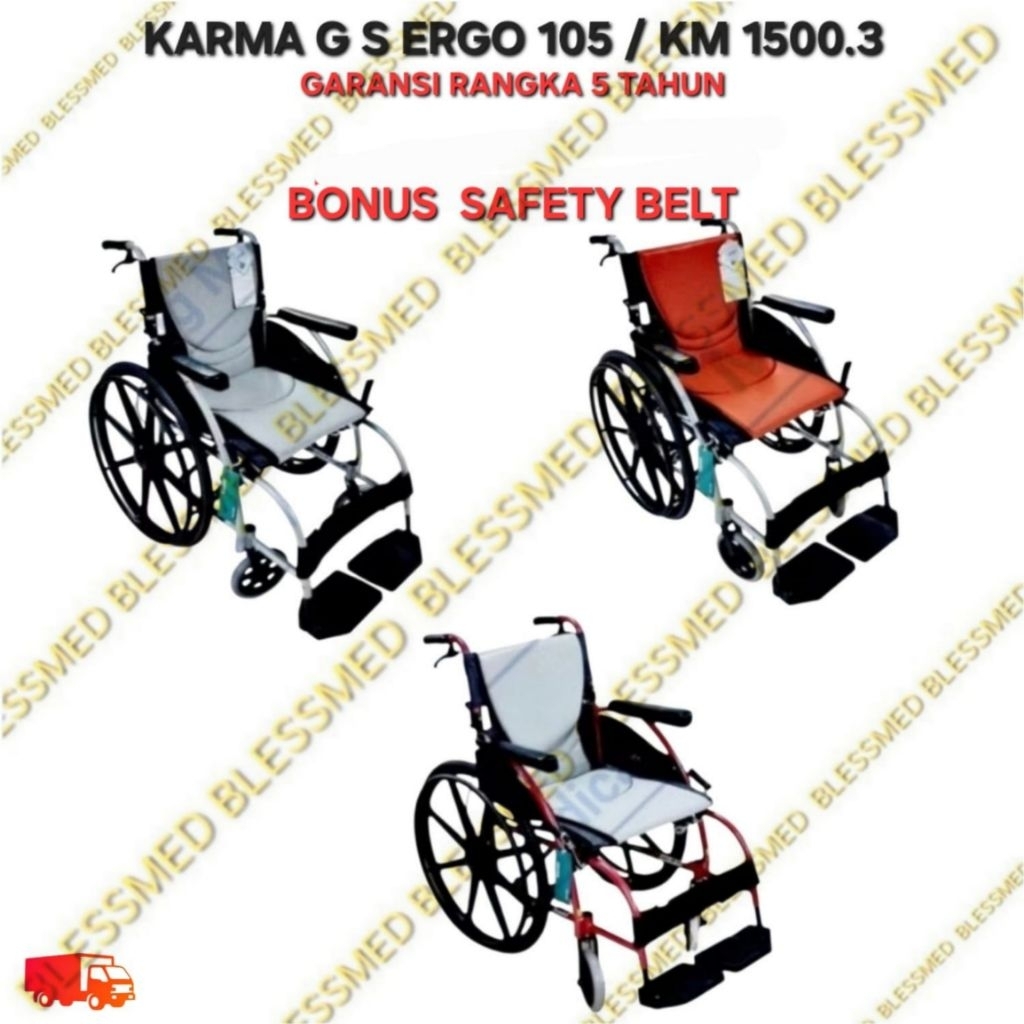 Kursi Roda Karma G S-Ergo 105 Type G KM 1500 EUKarma (Khusus EKSPEDISI)