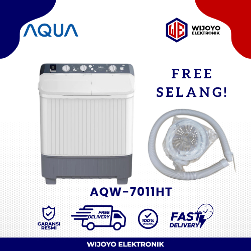 Aqua Mesin Cuci 2 Tabung 7 KG QW-760XT / QW 760XT / 7011 HT
