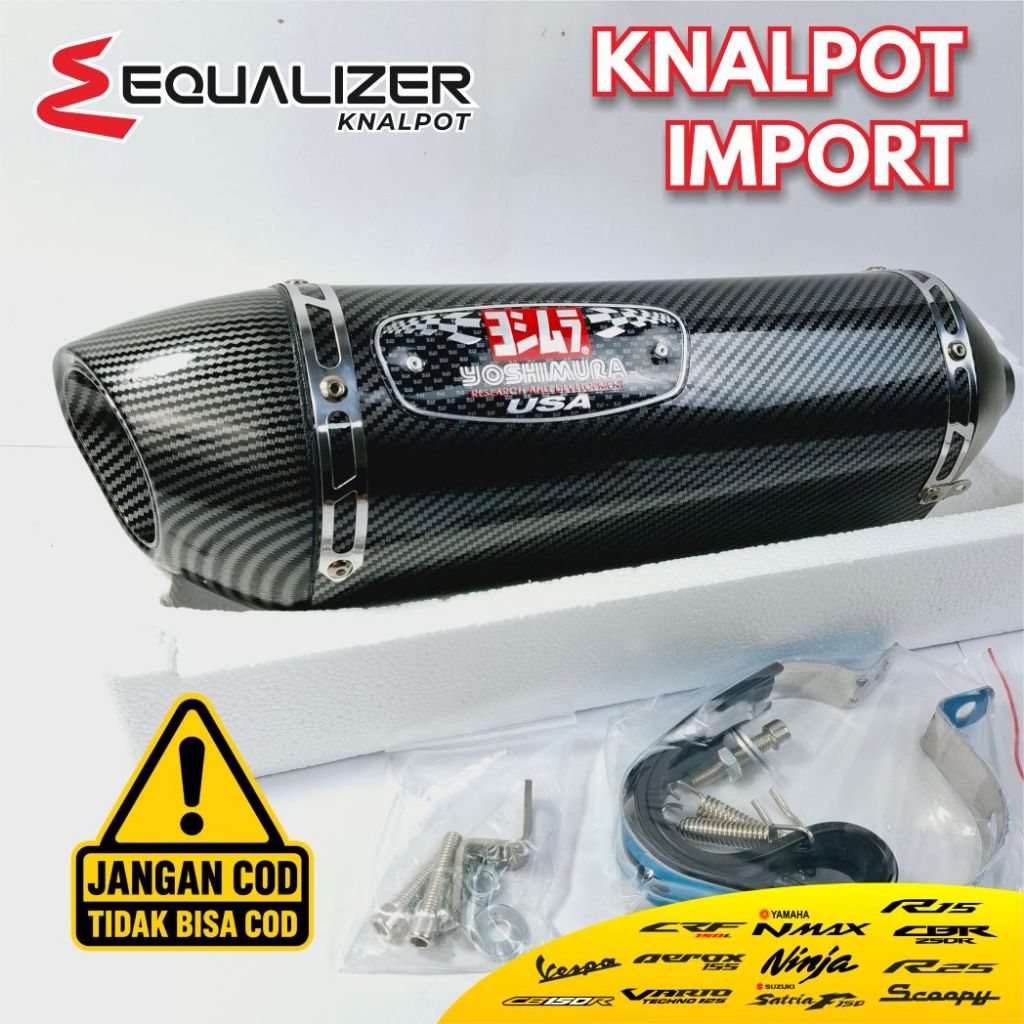 Knalpot Racing IMPORT Yoshimura R77 Carbon, Yoshimura R77 Silencer Only (Bisa untuk Vario, Beat, PCX