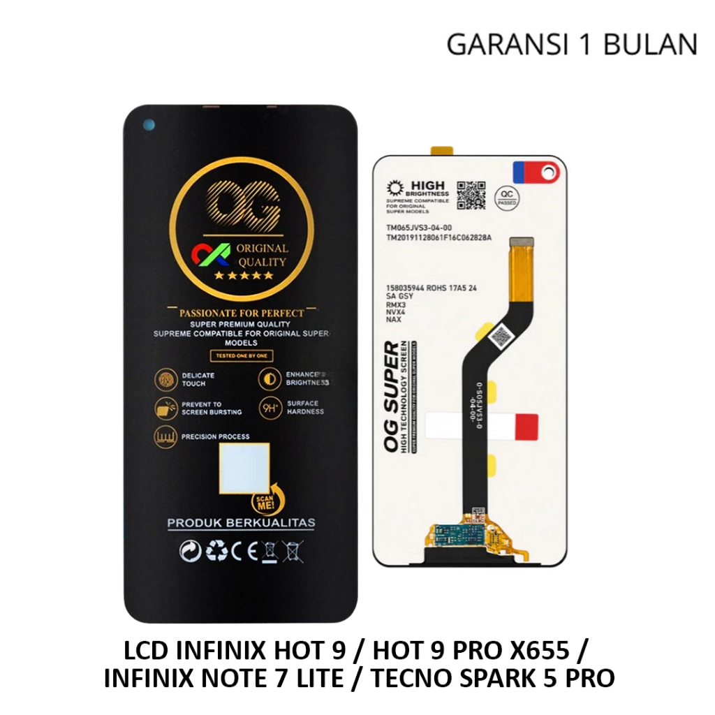 Lcd Infinix Hot 9 / Hot 9 Pro X655 Infinix Note 7 Lite Tecno Spark 5 Pro