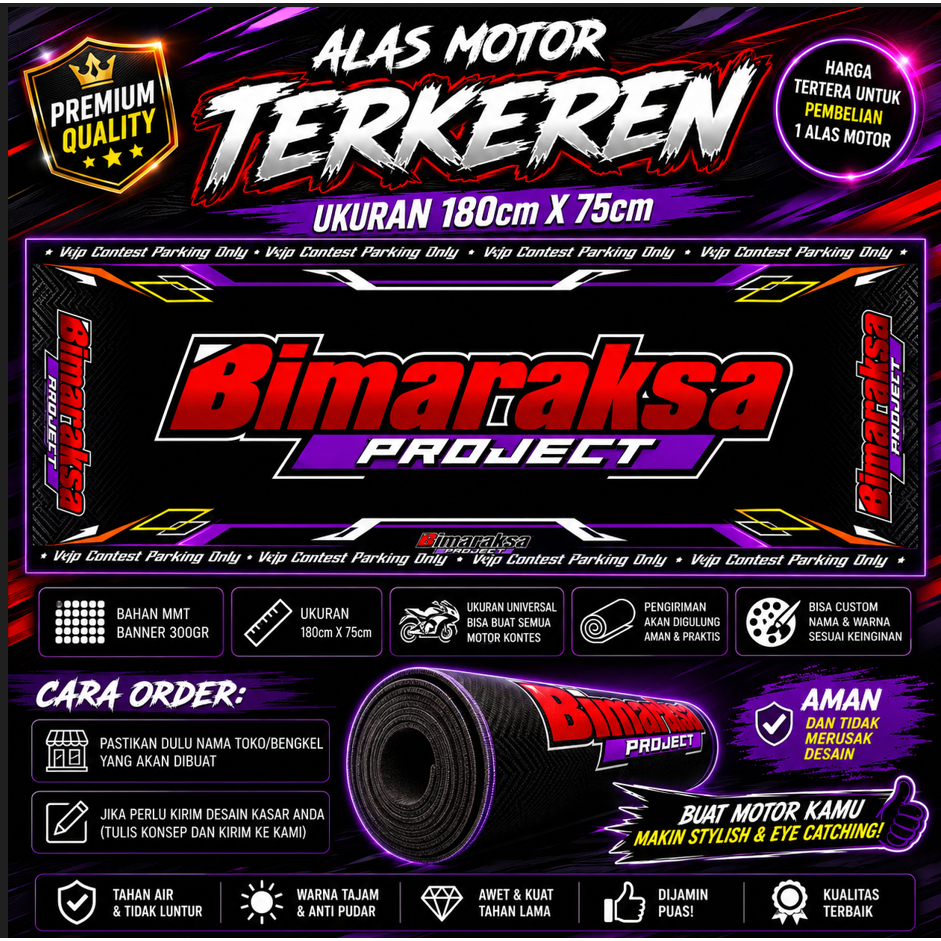 BANNER KARPET ALAS MOTOR KONTES CUSTOM