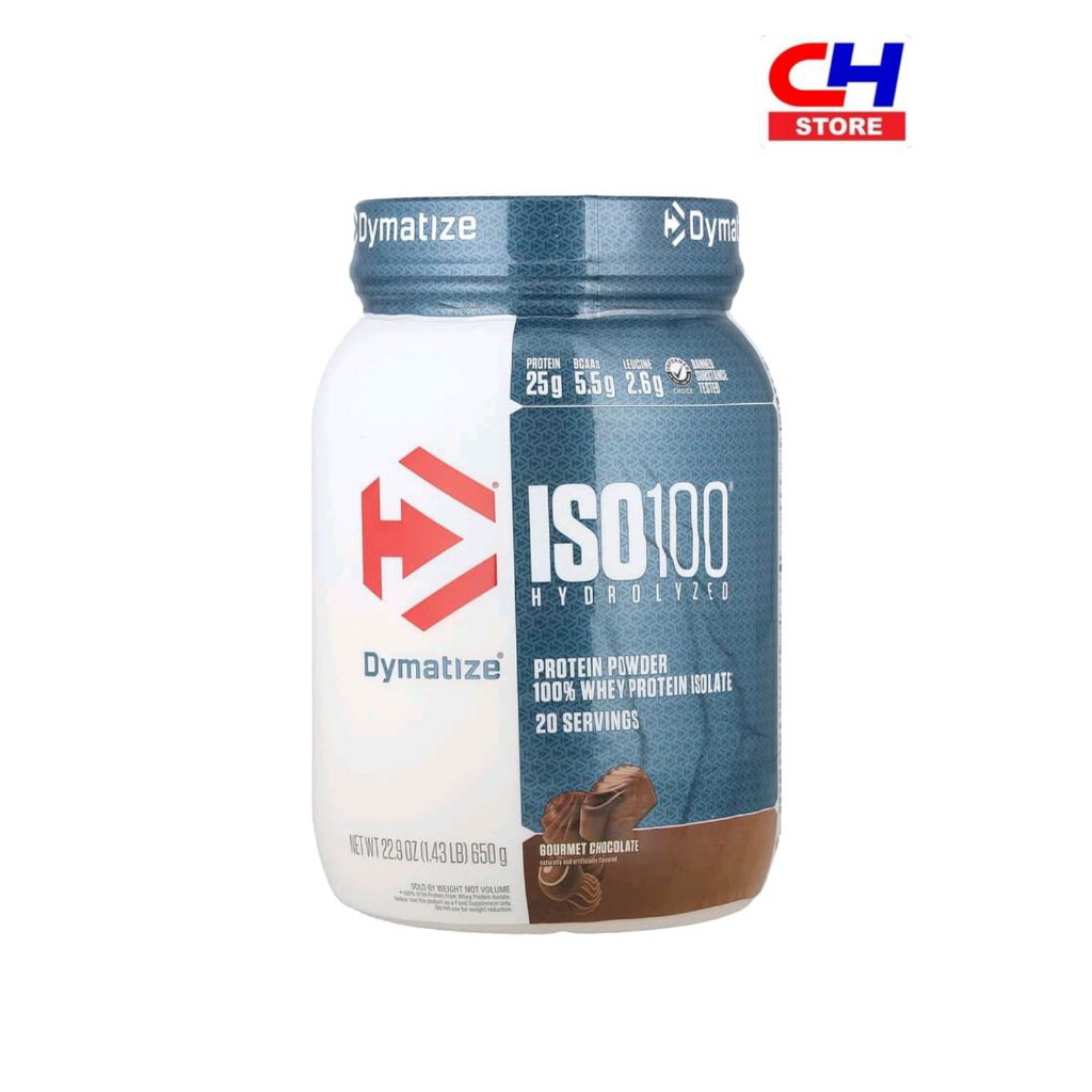 Dymatize ISO100 Hydrolyzed 100% Whey Protein Isolate Gourmet Chocolate 1.43 lb (650 g