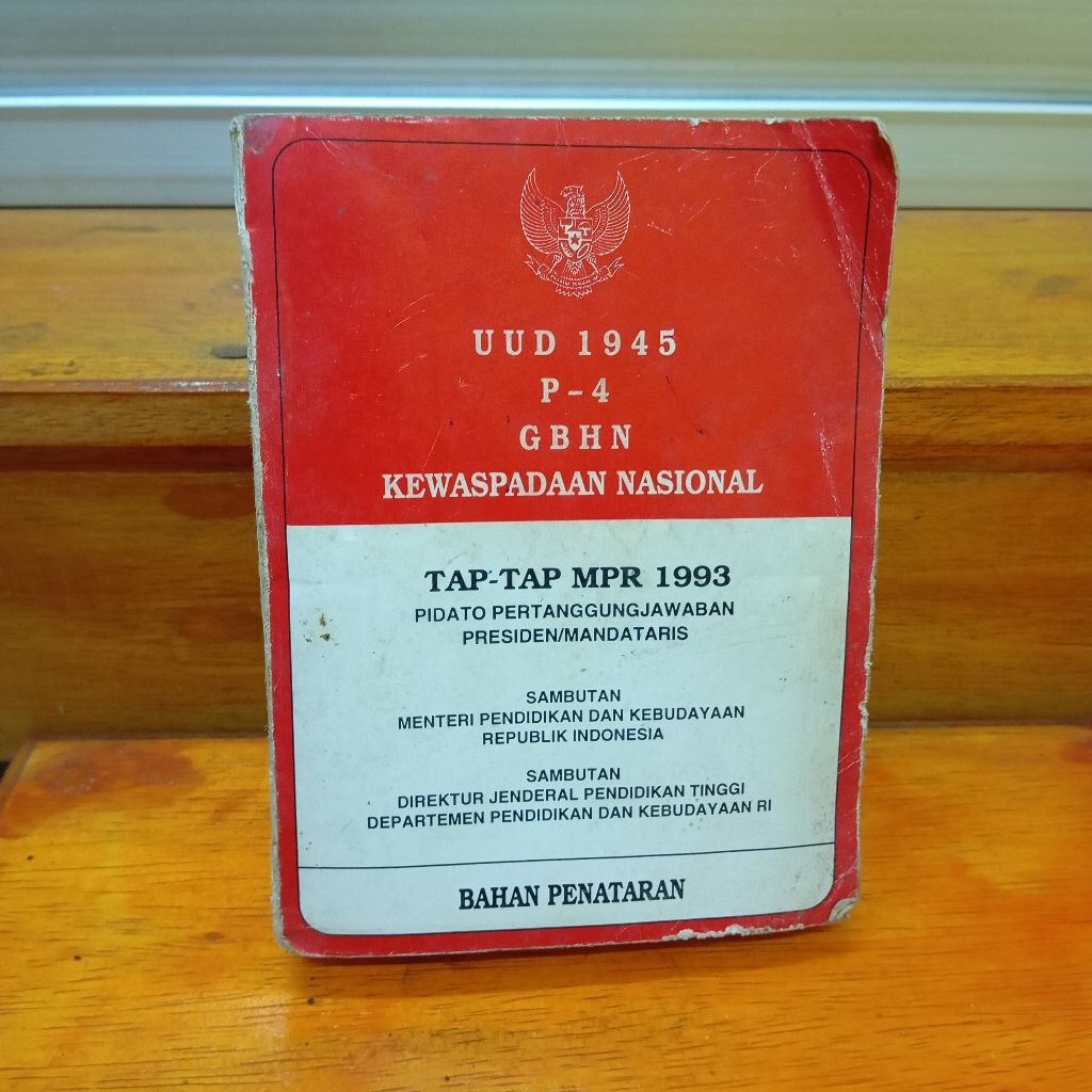 Buku UUD 1945 , P_4, GBHN, KEWASPADAAN NASIONAL,TAP-TAP MPR 1993,PIDATO PERTANGGUNGJAWABAN PRESIDEN/