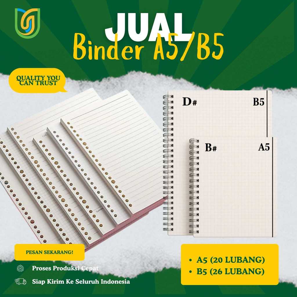 (HARGA PER LEMBAR) Kertas Binder A5 - B5 / Kertas File A5 - B5