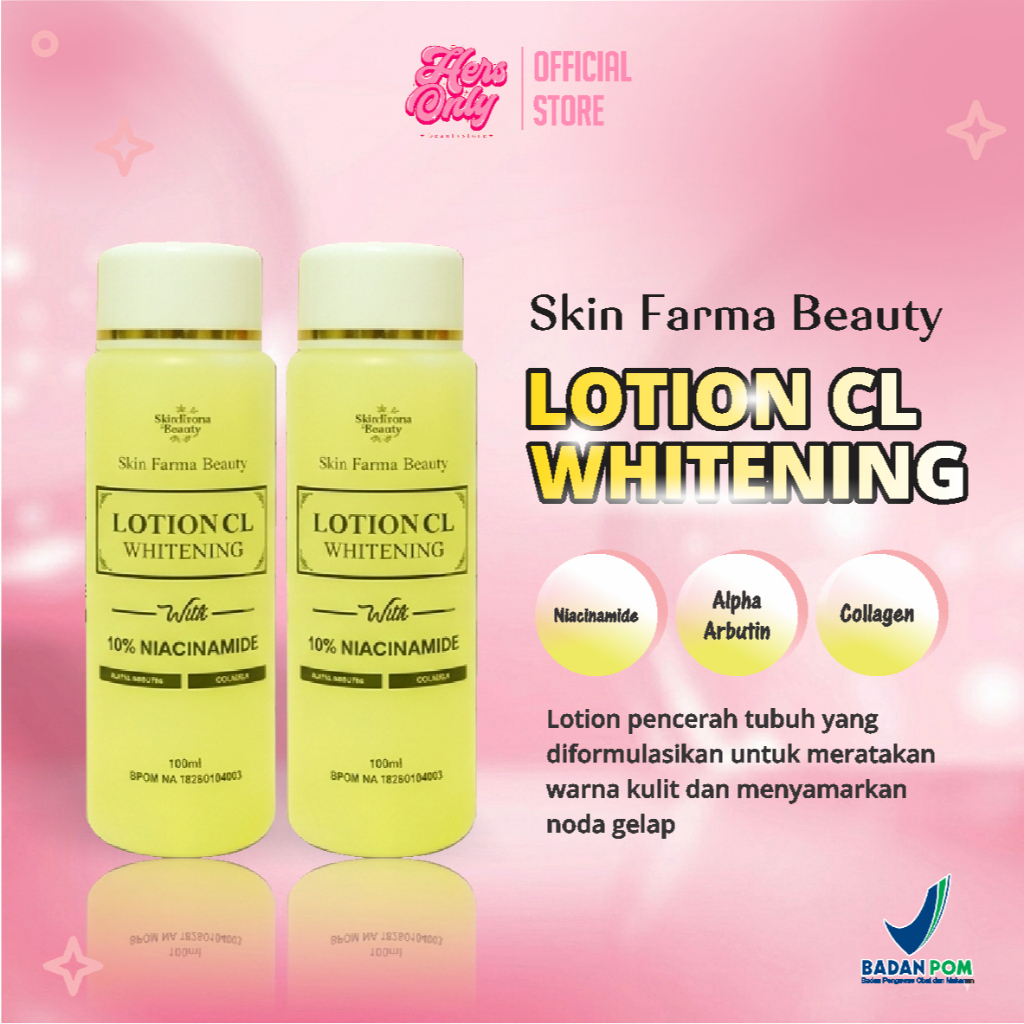 HB BODY LOTION WHITENING SkinFarma Beauty LOTION PENCERAH KULIT ORIGINAL