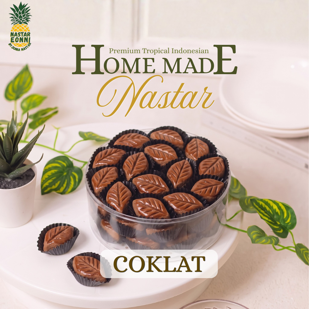 Nastar Coklat isi Nanas | Premium Bentuk Daun Jumbo | Kue Nastar Lumer by Nastar Eonni