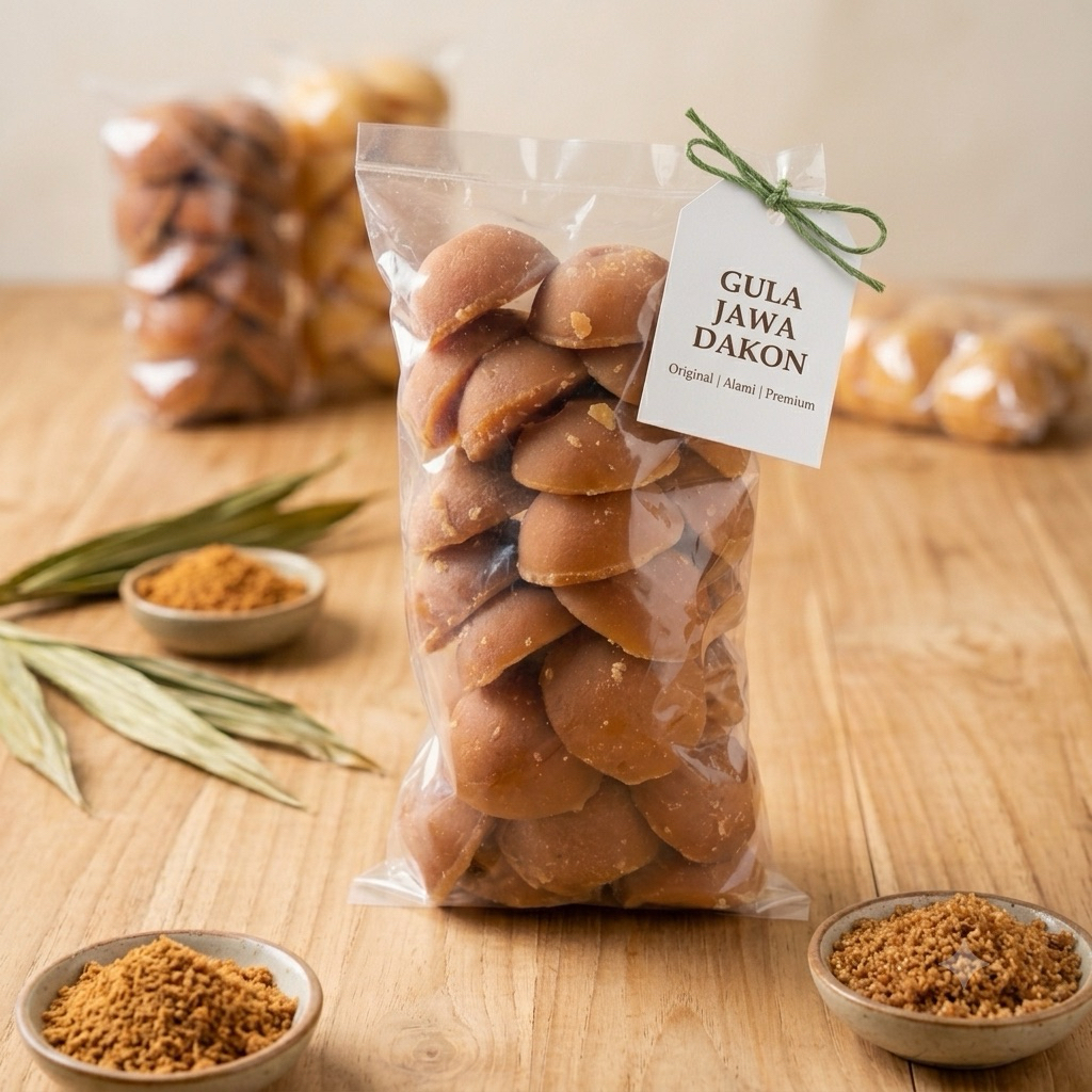 Gula Jawa Dakon (kecil) 1 kg - Berkualitas Tinggi, Higienis