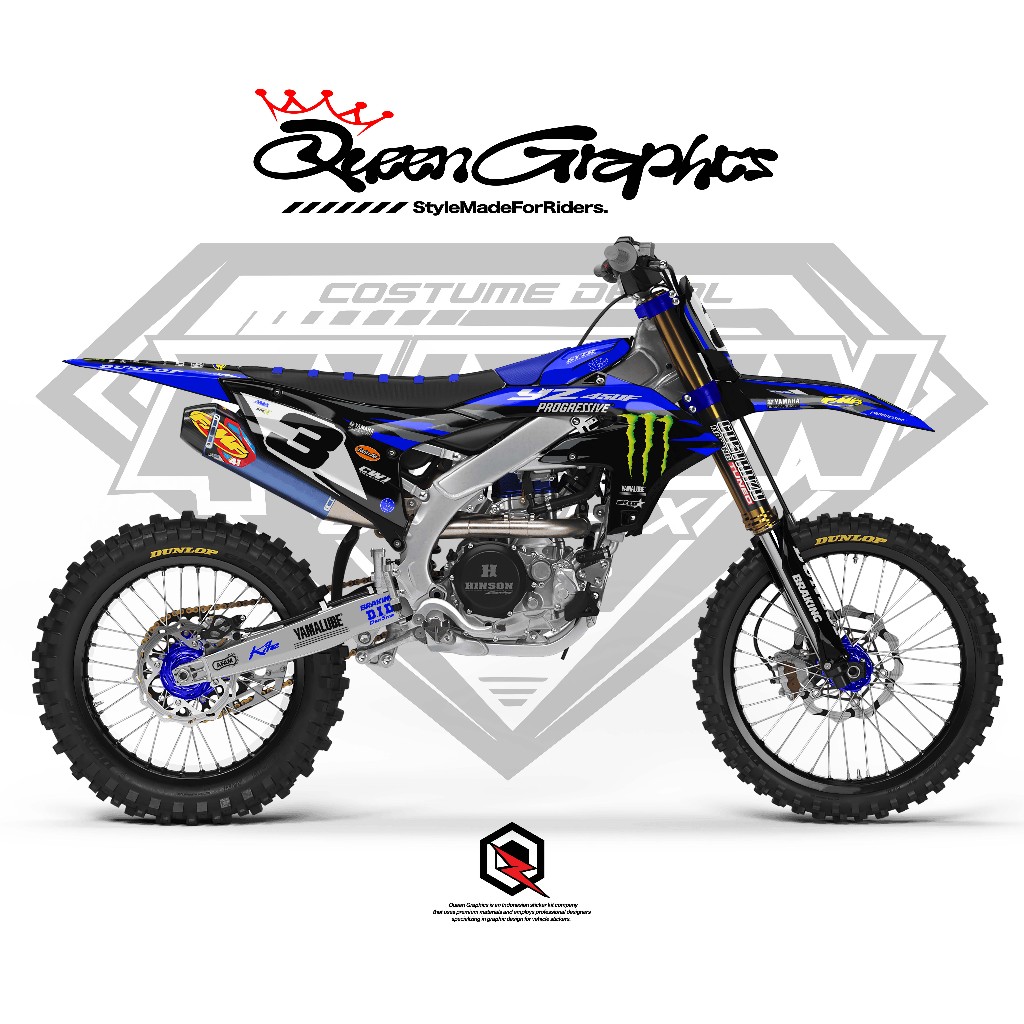 Decal YAMAHA YZ 450F- 250F 2023-2025 COSTUME DESIGN 001