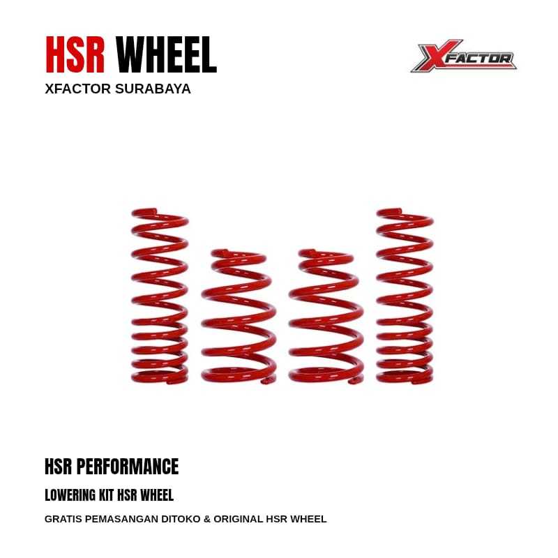 LOWERING KIT HSR RED PER MOBIL CEPER TOYOTA CALYA/SIGRA